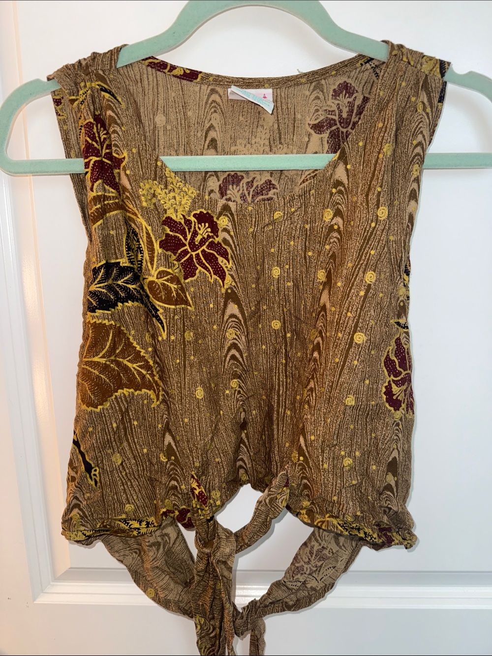 VINTAGE Jon Wenger Hawaiian Inspirations Aloha Tie Top Wrap Skirt SET!
